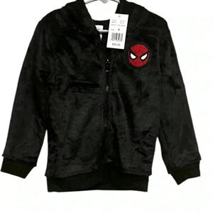 Spider-Man Hooded Sherpa Zip Up. New with tags. Varies Sizes